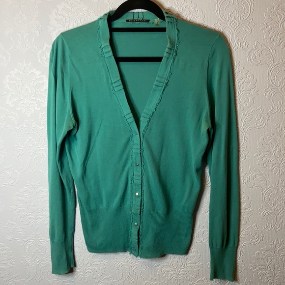 Elie Tahari spring cotton cardigan sweater - Picture 1 of 5